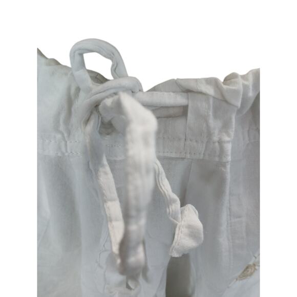 Yoga Harrem Pants White Elastic Waist 100% Cotton Made in India M - Picture 6 of 8